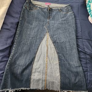 Jean skirt made from Loop brand jeans